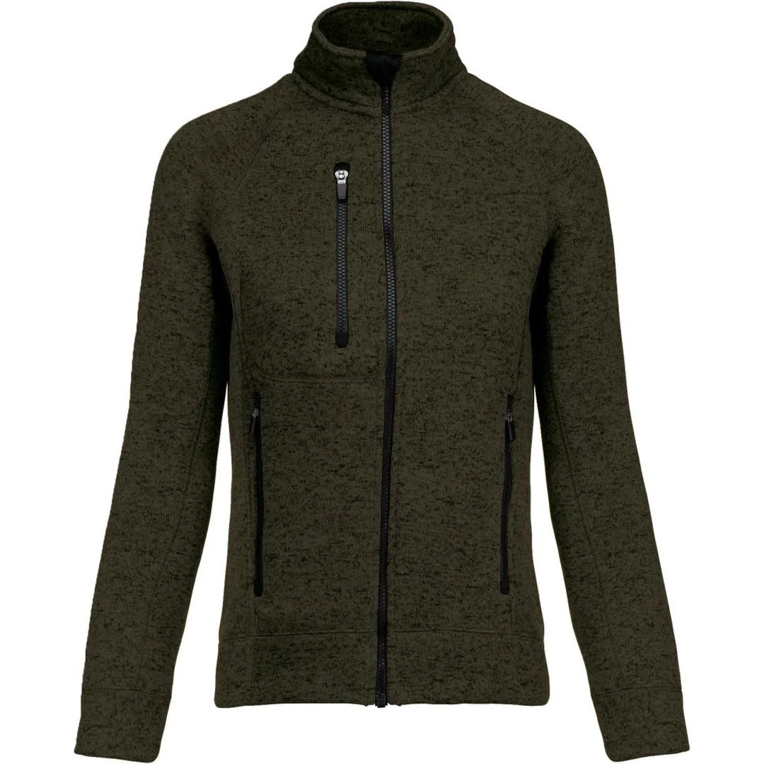 Kariban K 9107 Damen Melange Strickfleece Jacke, miniature 3