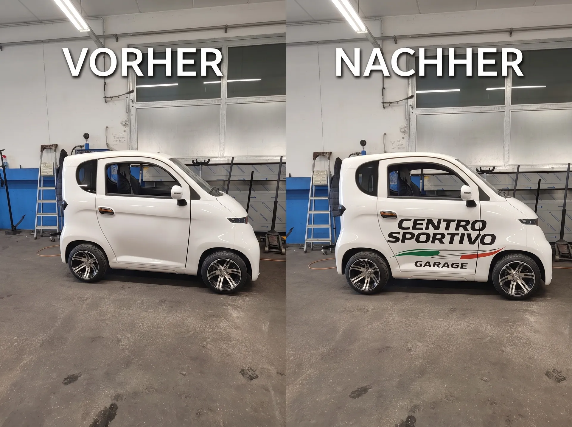 Fahrzeugbeschriftung & Flottendesign für Centro Sportivo Garage Muttenz – Bild 1