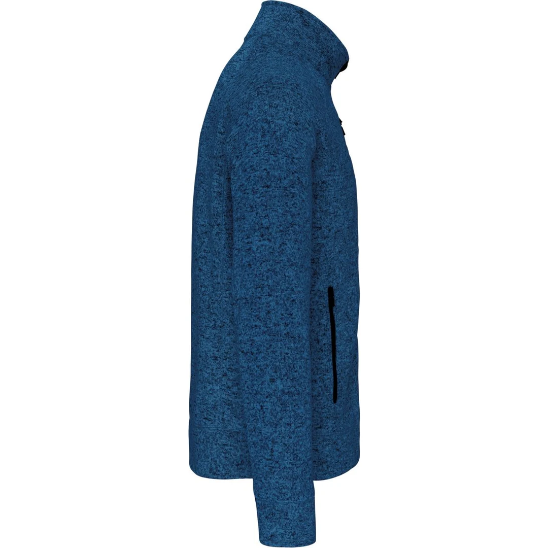 Kariban K 9106 Herren Melange Strickfleece Jacke, miniature 14