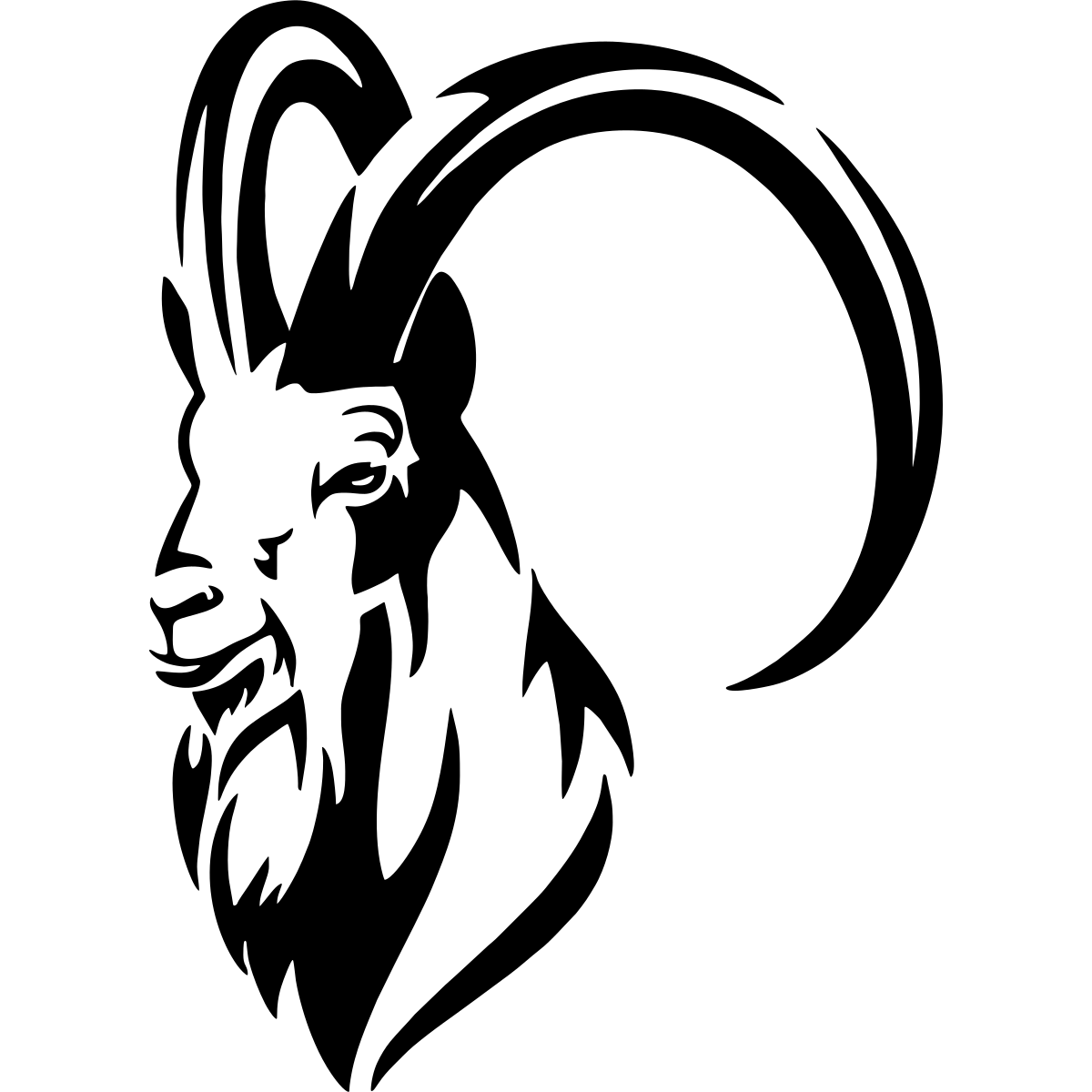 Steinbock Kopf Autoaufkleber thumbnail 6
