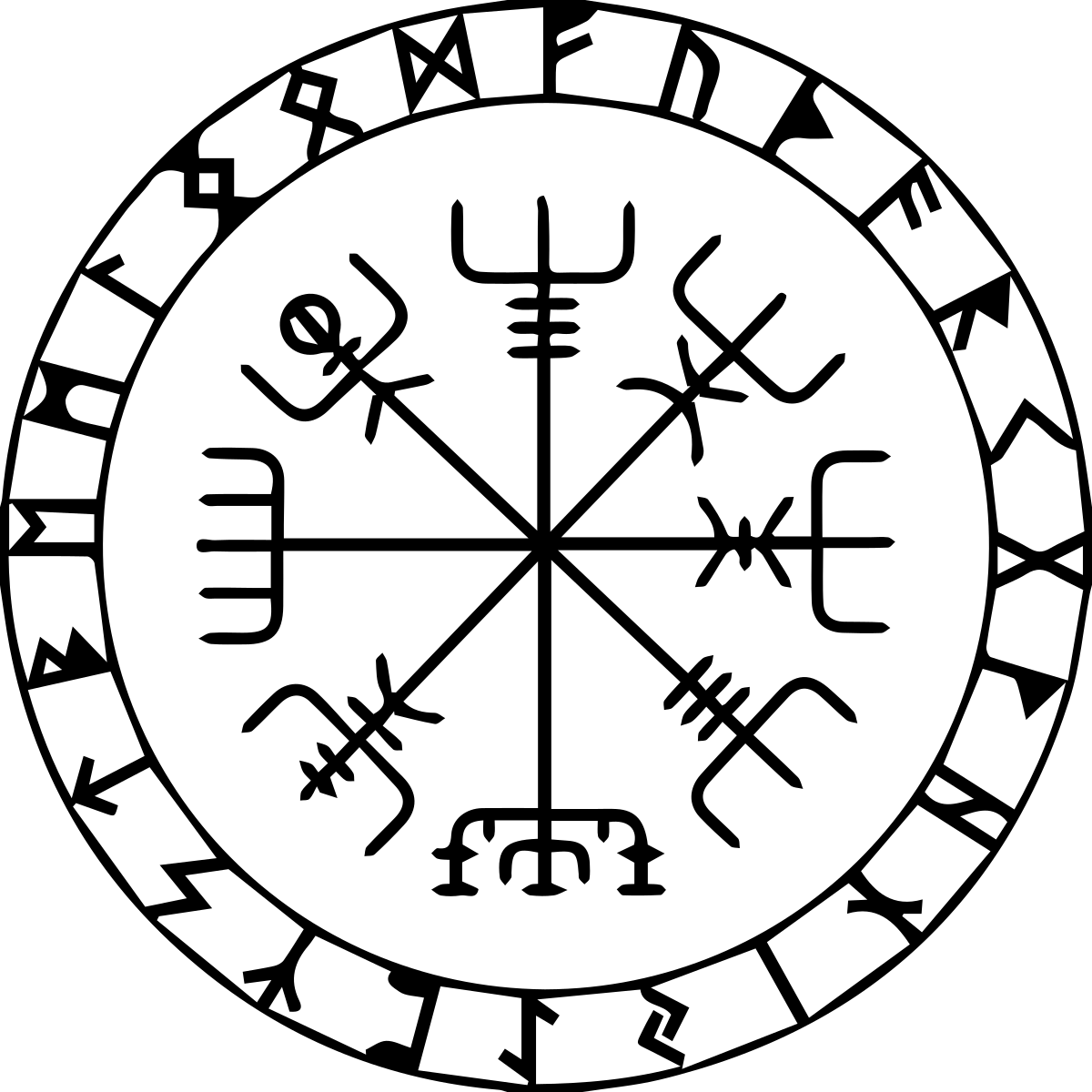Vegvisir mit Runen Autoaufkleber thumbnail 6