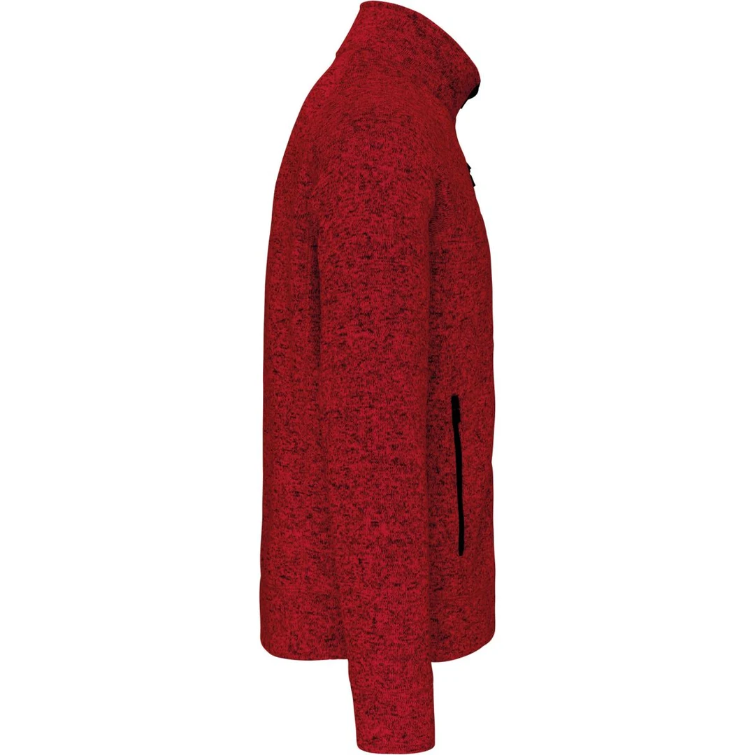 Kariban K 9106 Herren Melange Strickfleece Jacke, miniature 18