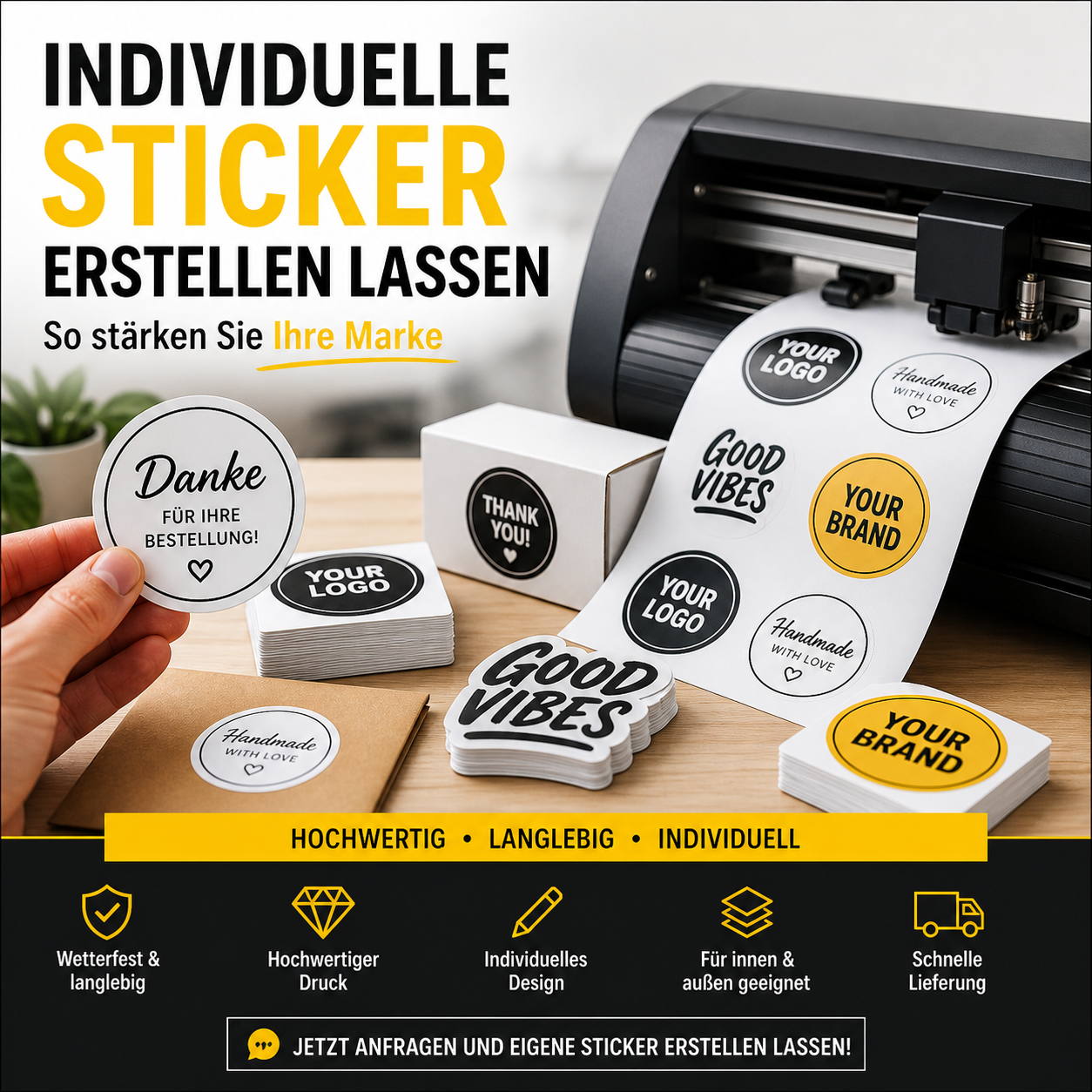 Individuelle Sticker erstellen lassen: So stärken Sie Ihre Marke