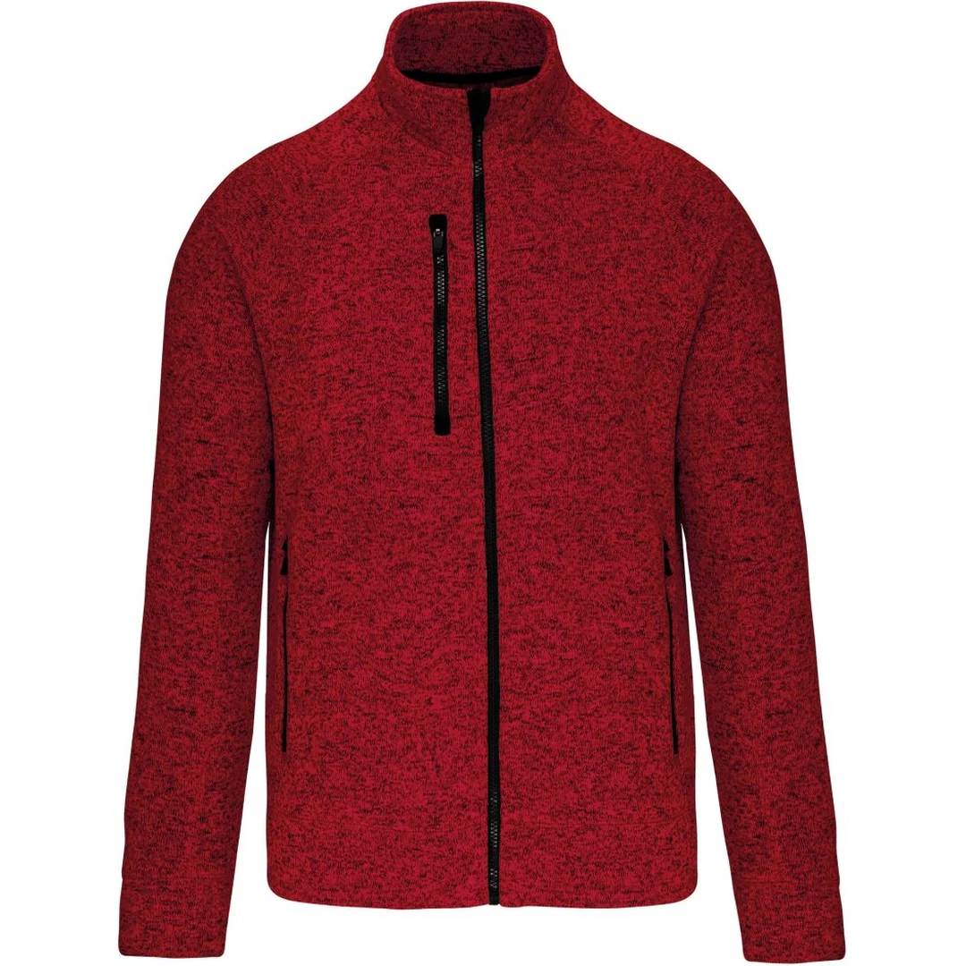 Kariban K 9106 Herren Melange Strickfleece Jacke, miniature 6