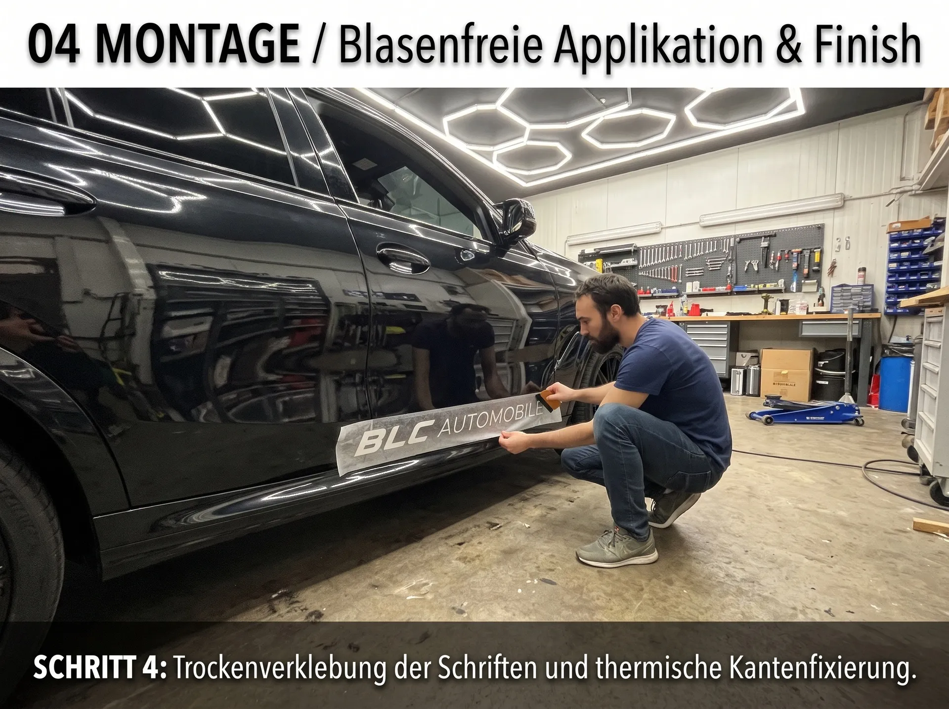 Positionierung & Blasenfreie Trockenmontage – Bild 1