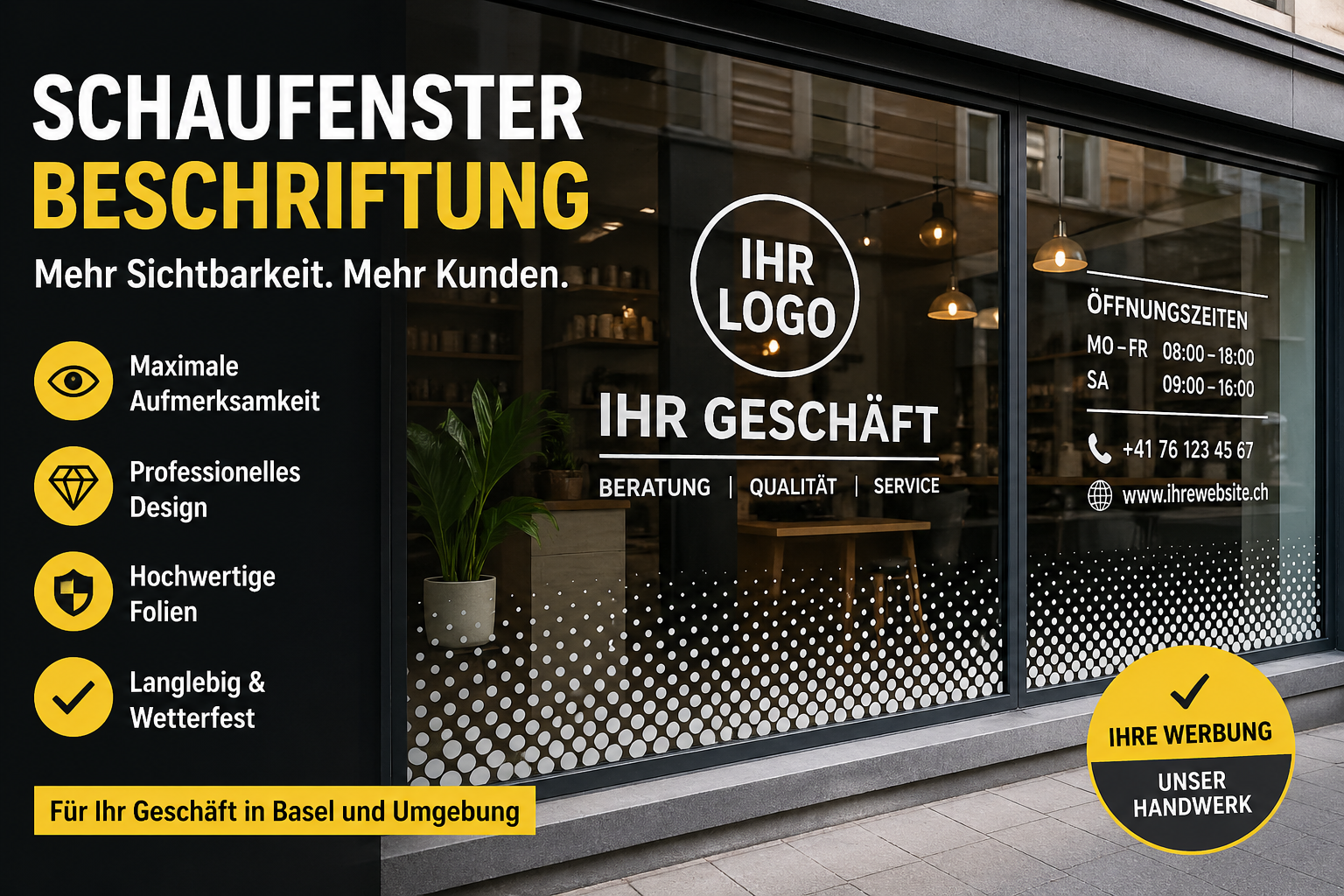 Schaufenster Beschriftung: Mehr Kunden mit der richtigen Fensterwerbung