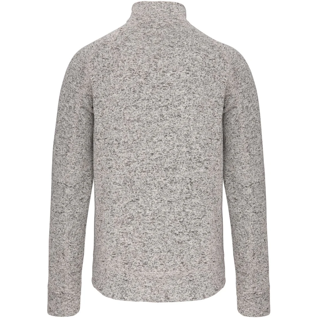 Kariban K 9106 Herren Melange Strickfleece Jacke, miniature 11