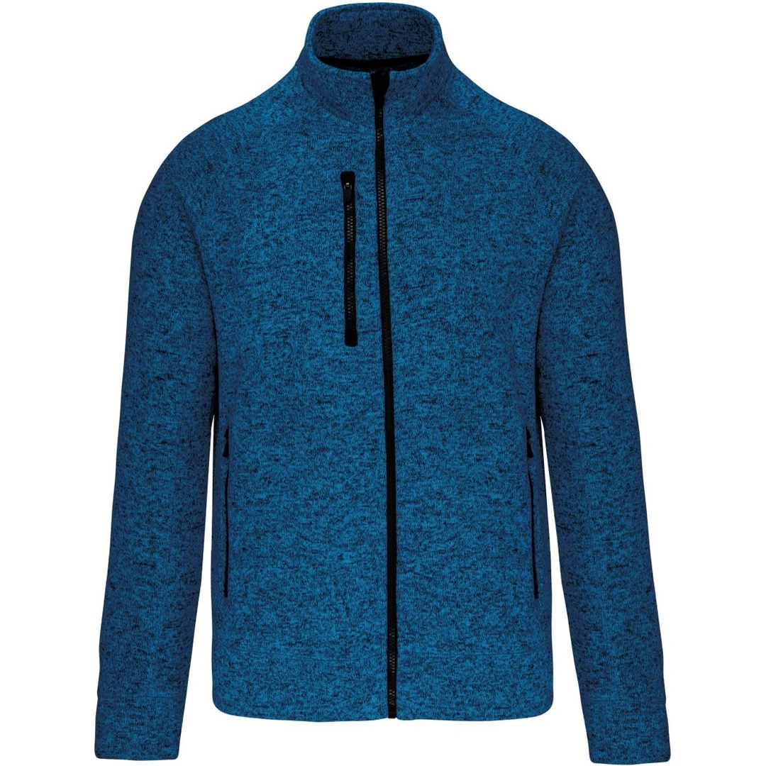 Kariban K 9106 Herren Melange Strickfleece Jacke, miniature 4
