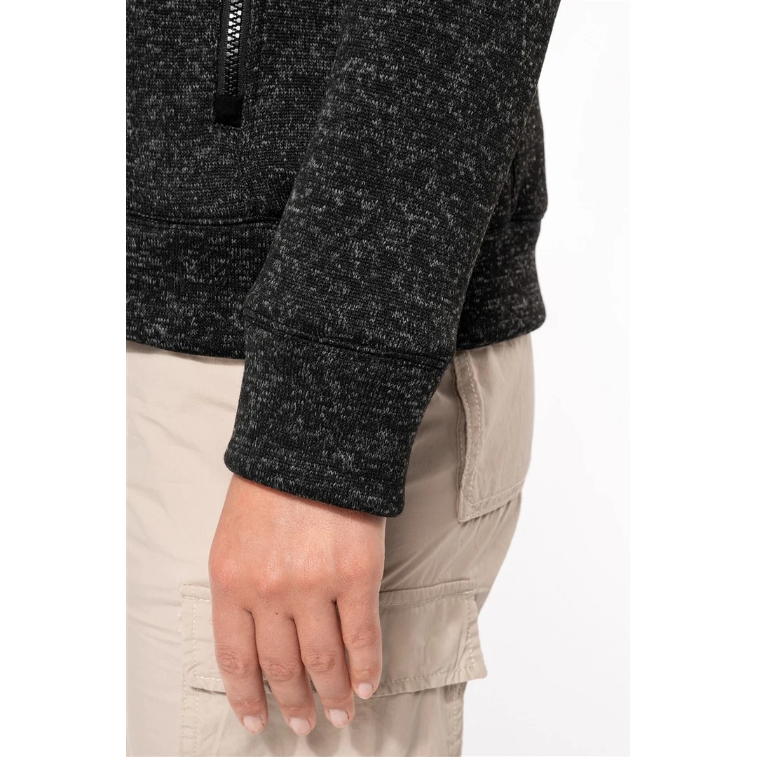 Kariban K 9107 Damen Melange Strickfleece Jacke, miniature 22