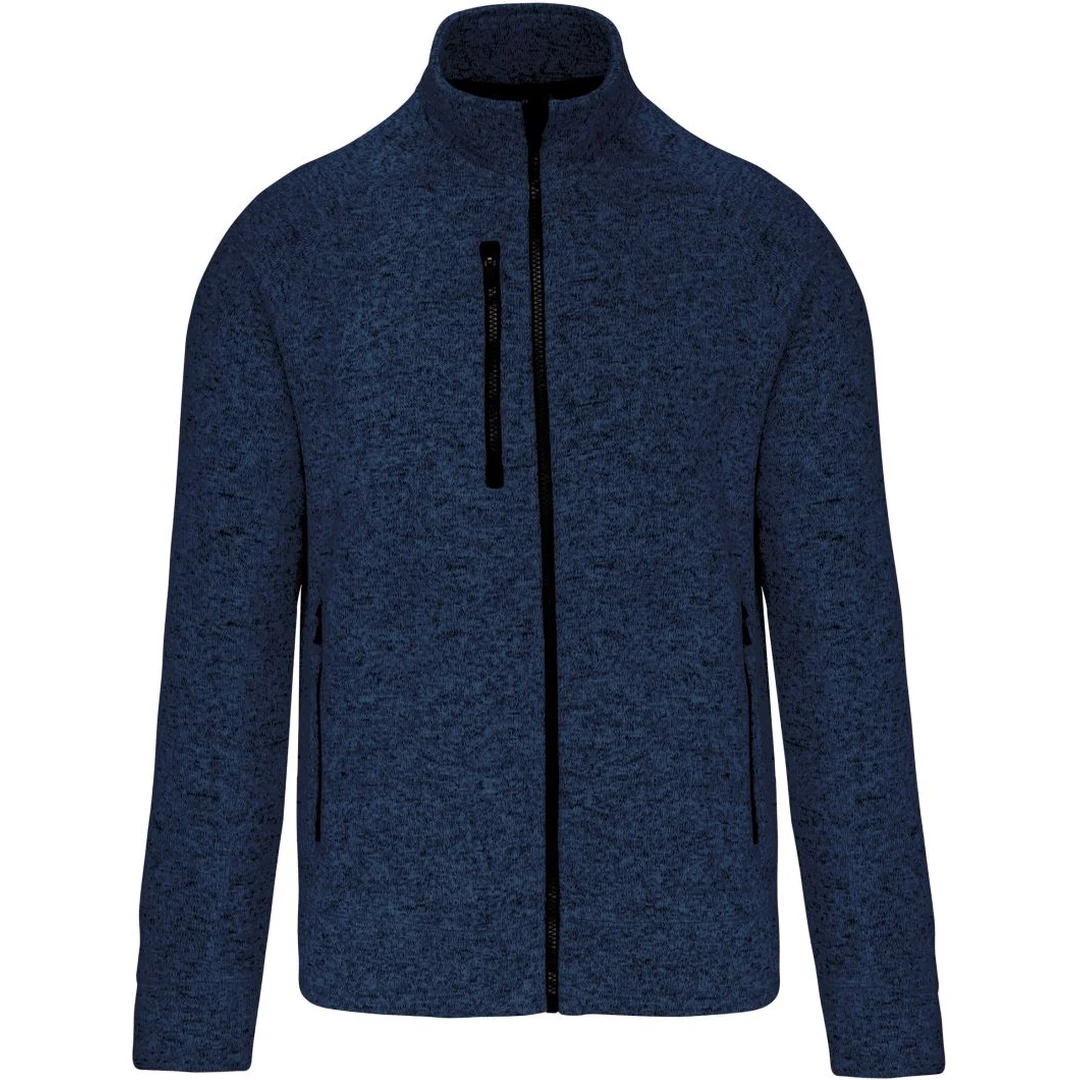 Kariban K 9106 Herren Melange Strickfleece Jacke, miniature 5
