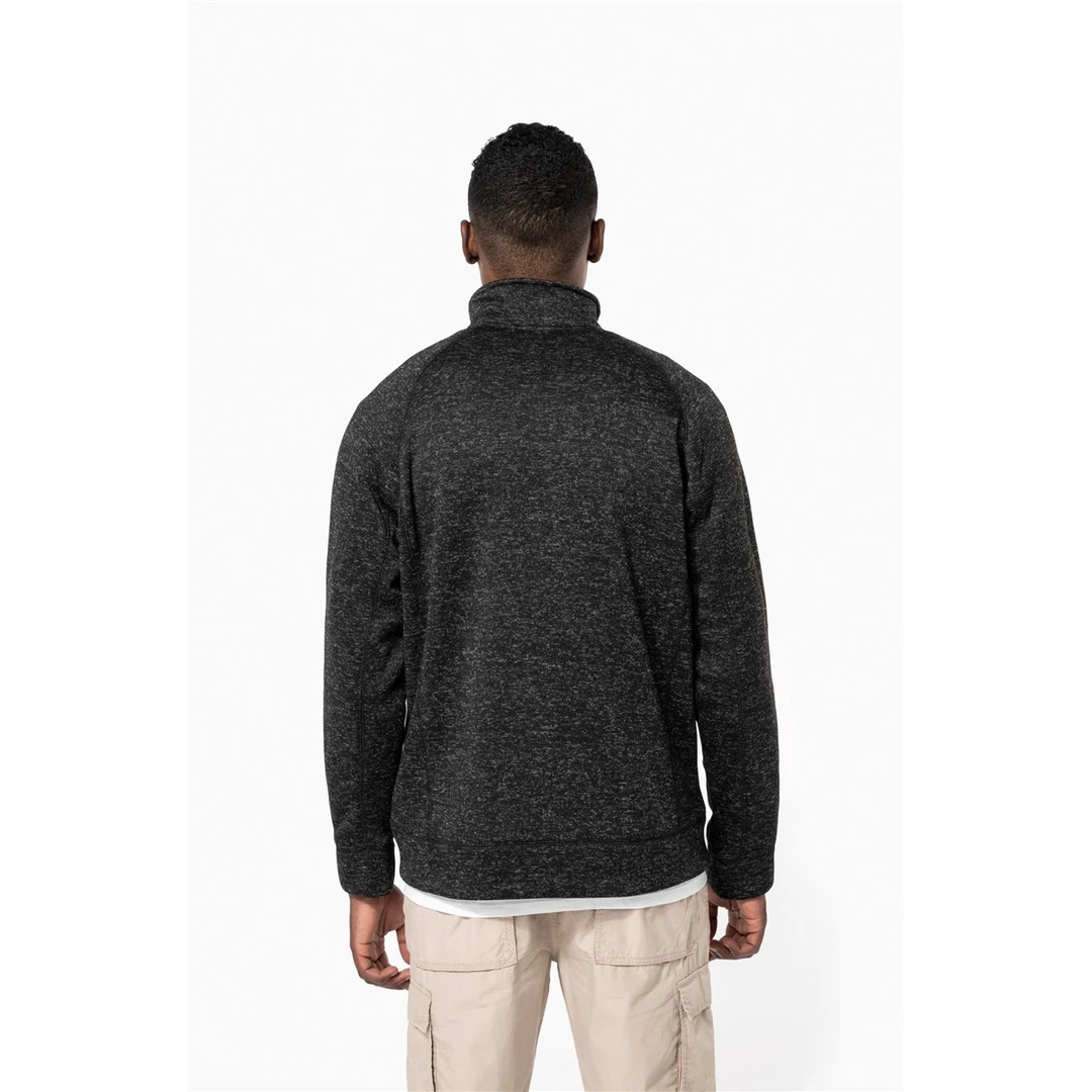 Kariban K 9106 Herren Melange Strickfleece Jacke, miniature 24