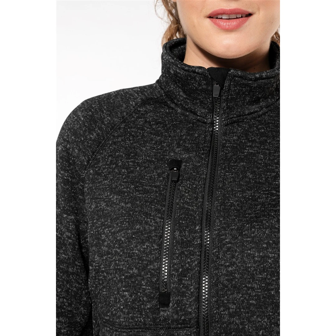 Kariban K 9107 Damen Melange Strickfleece Jacke, miniature 21