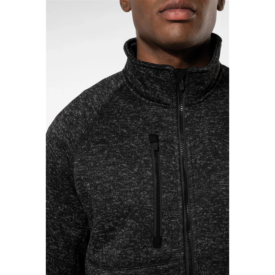 Kariban K 9106 Herren Melange Strickfleece Jacke, miniature 19