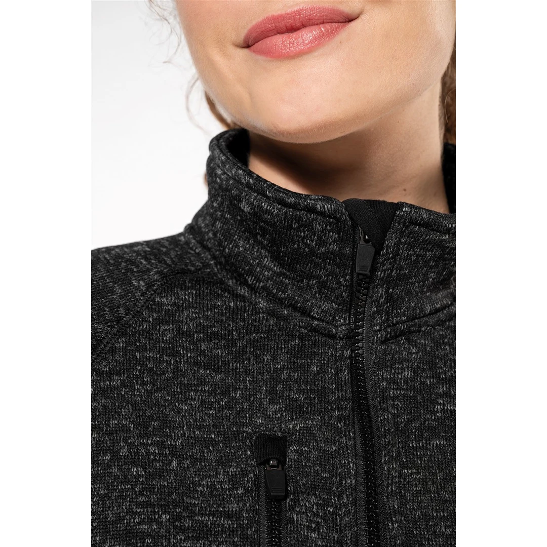 Kariban K 9107 Damen Melange Strickfleece Jacke, miniature 20