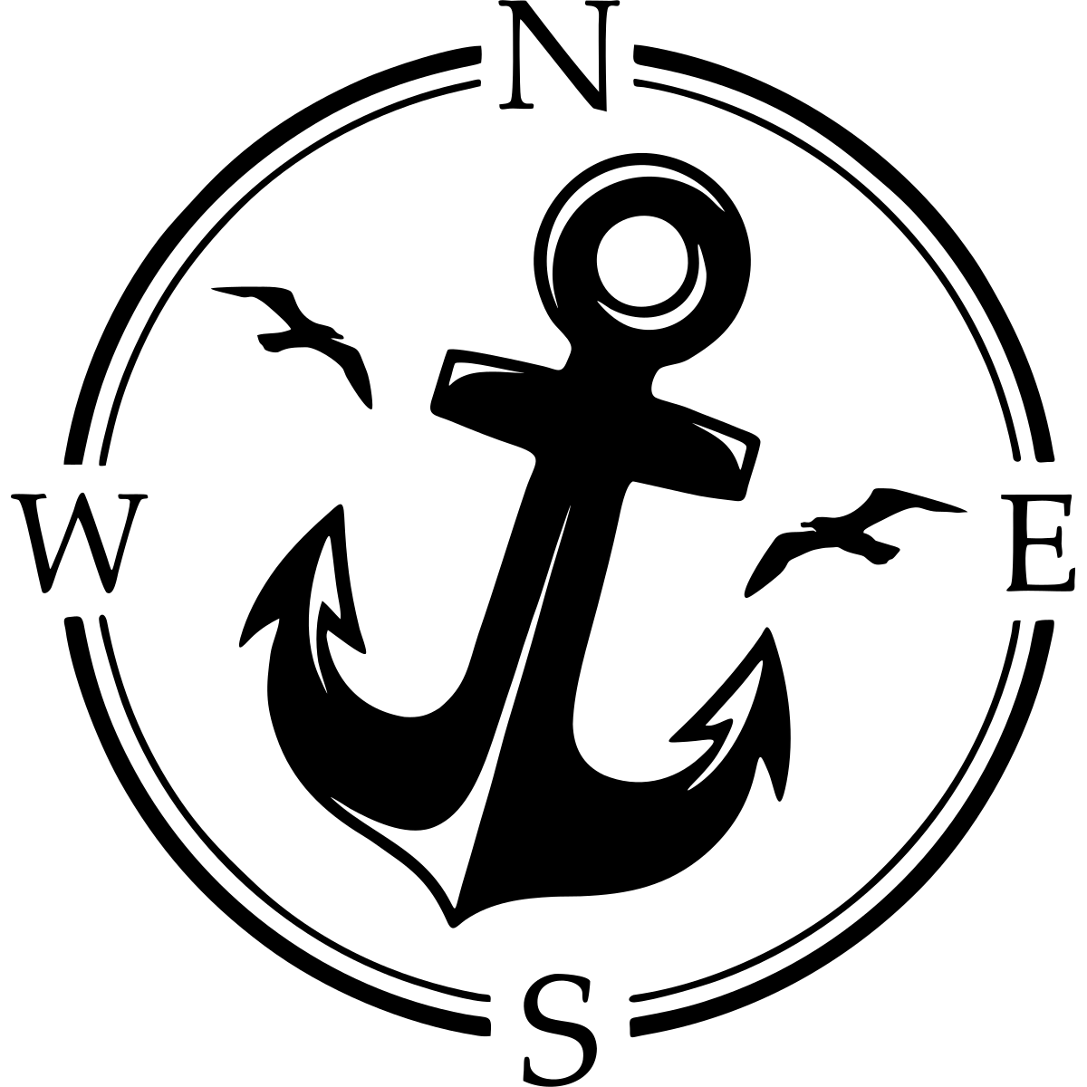 Kompass mit Anker Autoaufkleber thumbnail 6