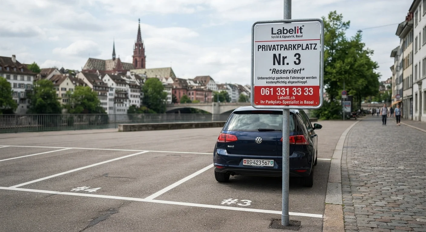 Warum ein eigenes Parkplatzschild in Basel unentbehrlich ist – Qualität & Service von Labelit