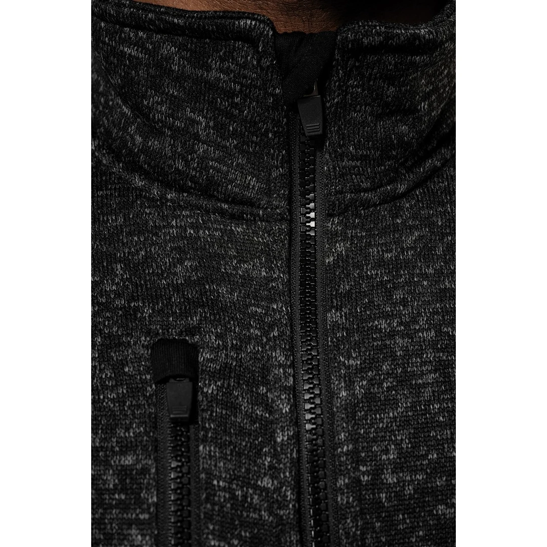 Kariban K 9106 Herren Melange Strickfleece Jacke, miniature 21