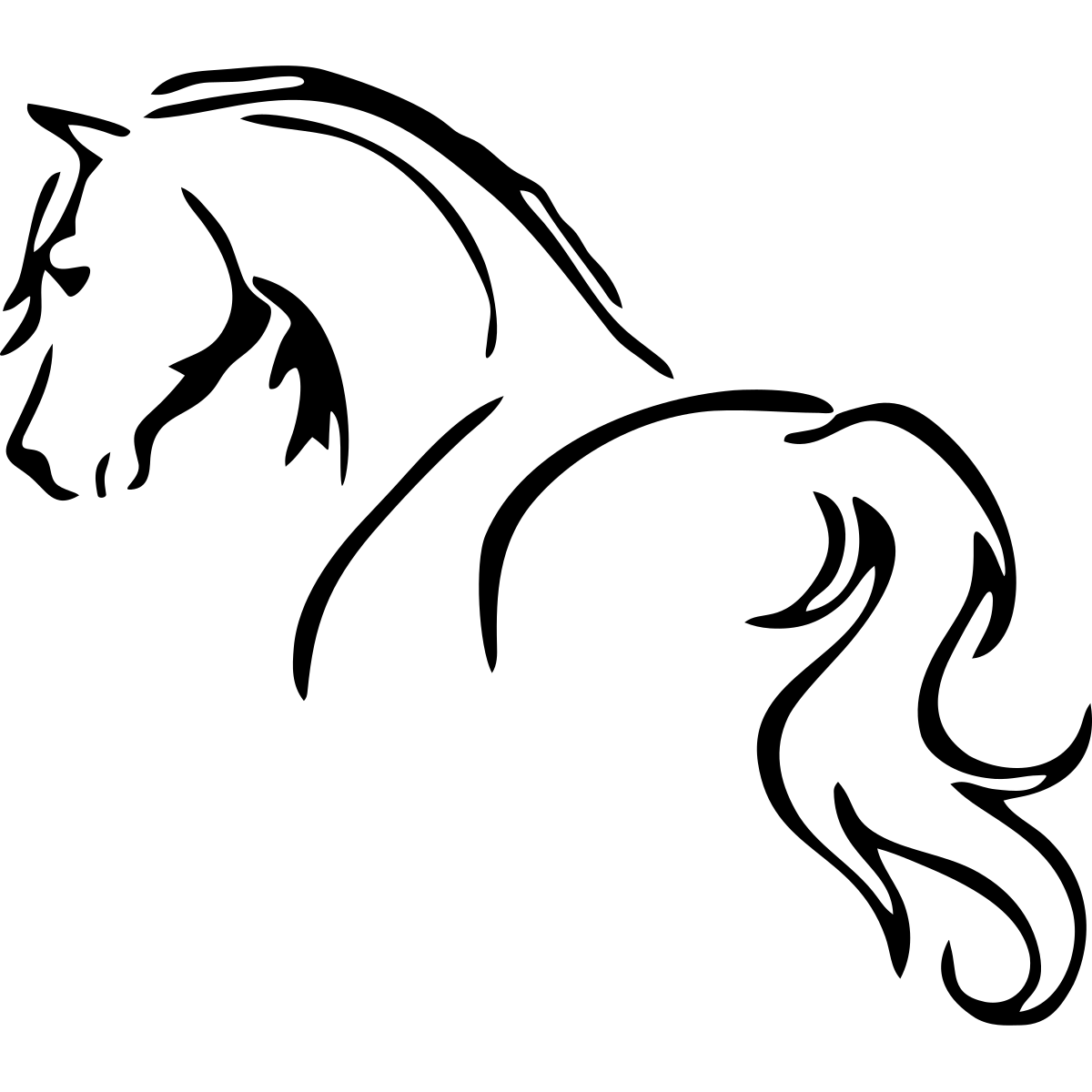 Pferde Silhouette  Nr13 Autoaufkleber thumbnail 6