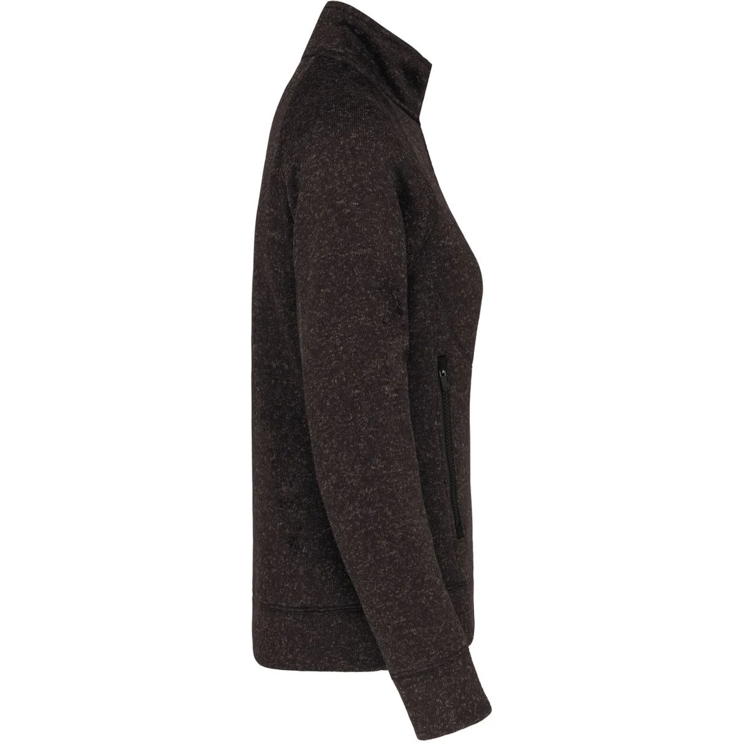 Kariban K 9107 Damen Melange Strickfleece Jacke, miniature 9