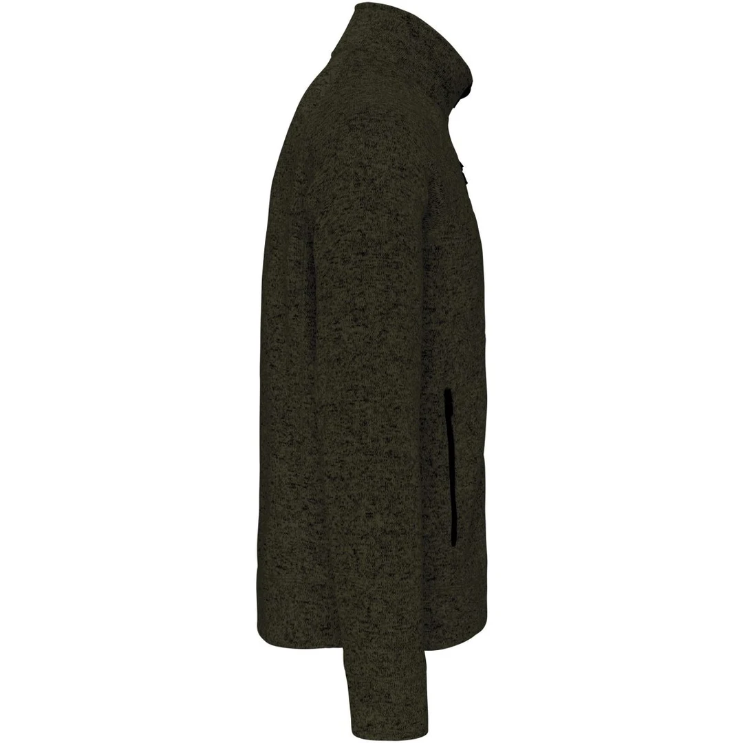 Kariban K 9106 Herren Melange Strickfleece Jacke, miniature 10