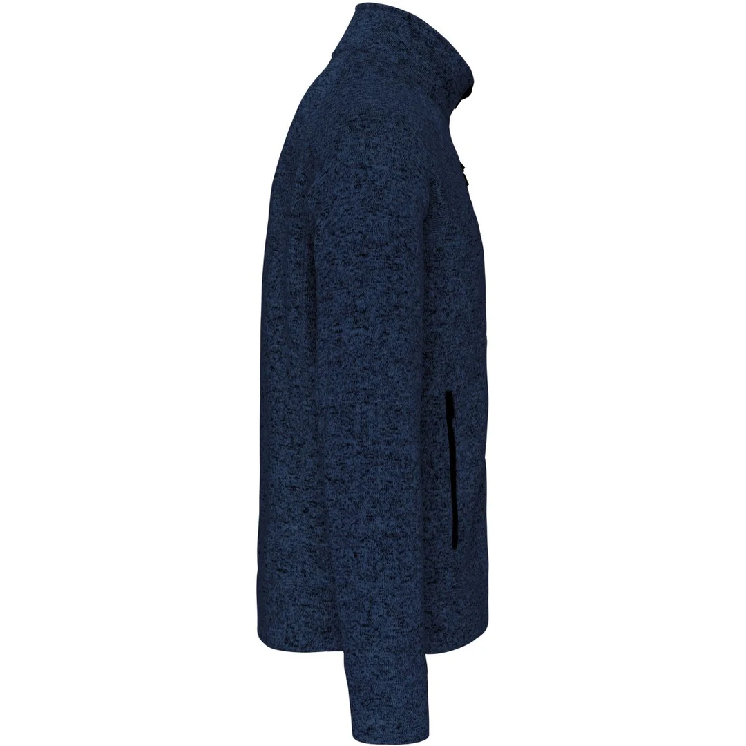 Kariban K 9106 Herren Melange Strickfleece Jacke, miniature 16