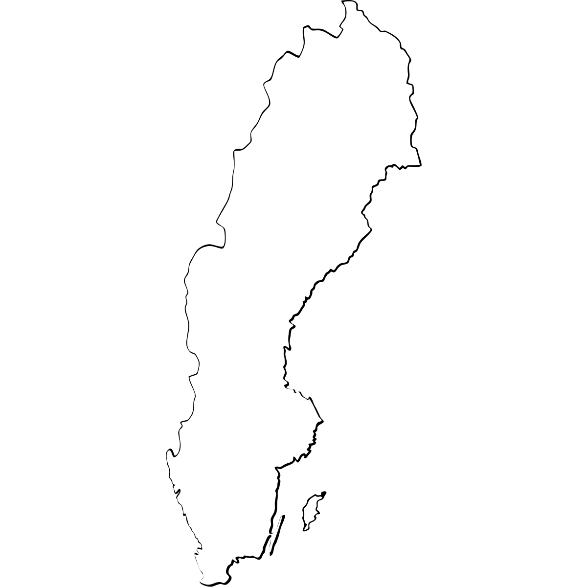 Schweden Landkarte Autoaufkleber thumbnail 6
