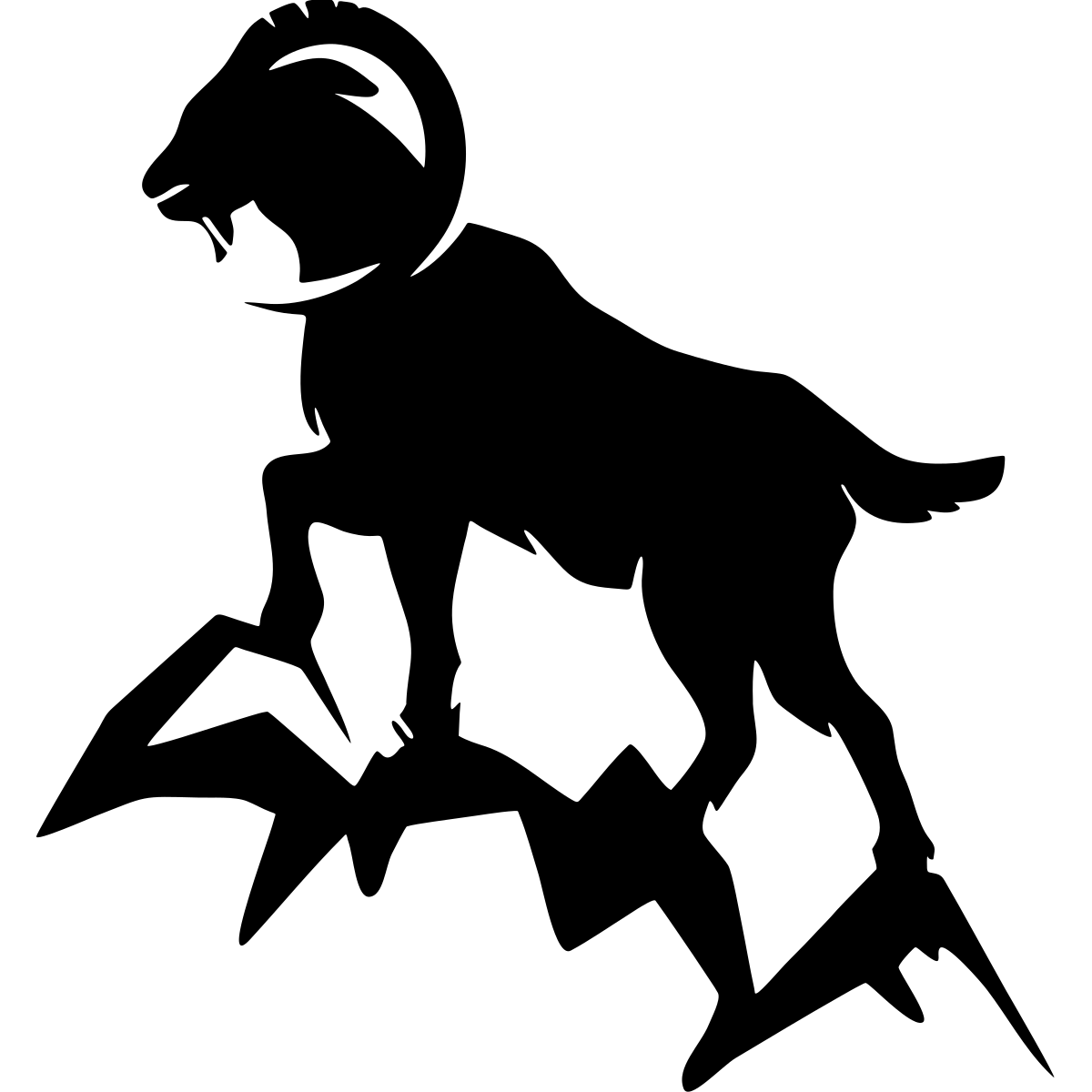 Steinbock auf Fels Autoaufkleber thumbnail 6