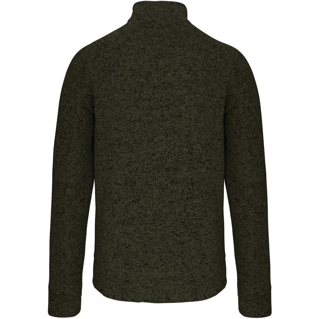Kariban K 9106 Herren Melange Strickfleece Jacke, miniature 9