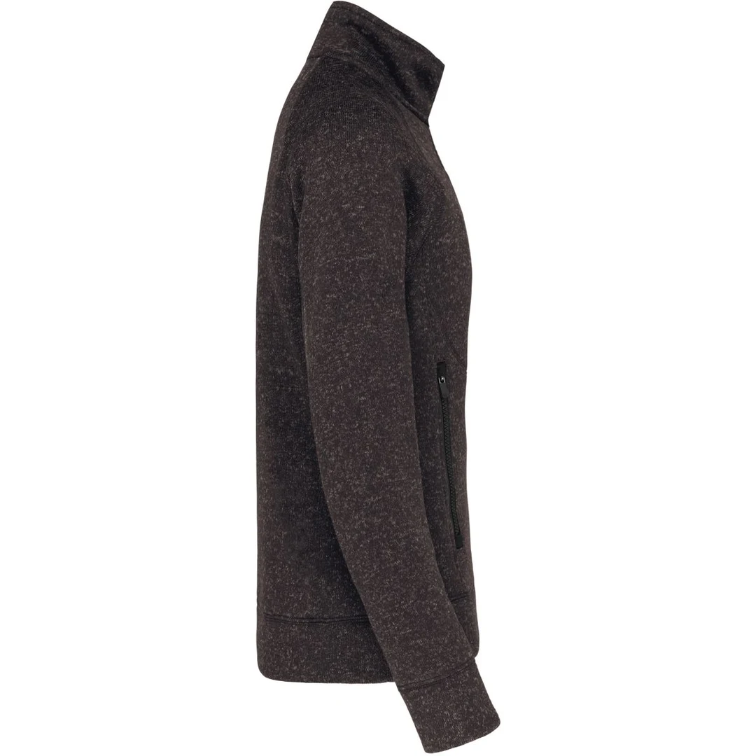 Kariban K 9106 Herren Melange Strickfleece Jacke, miniature 8
