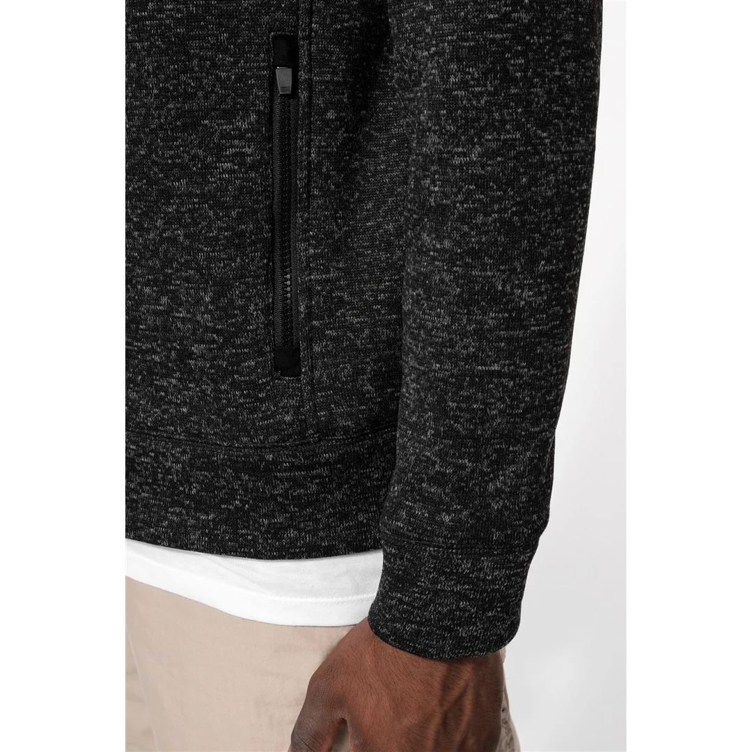 Kariban K 9106 Herren Melange Strickfleece Jacke, miniature 20