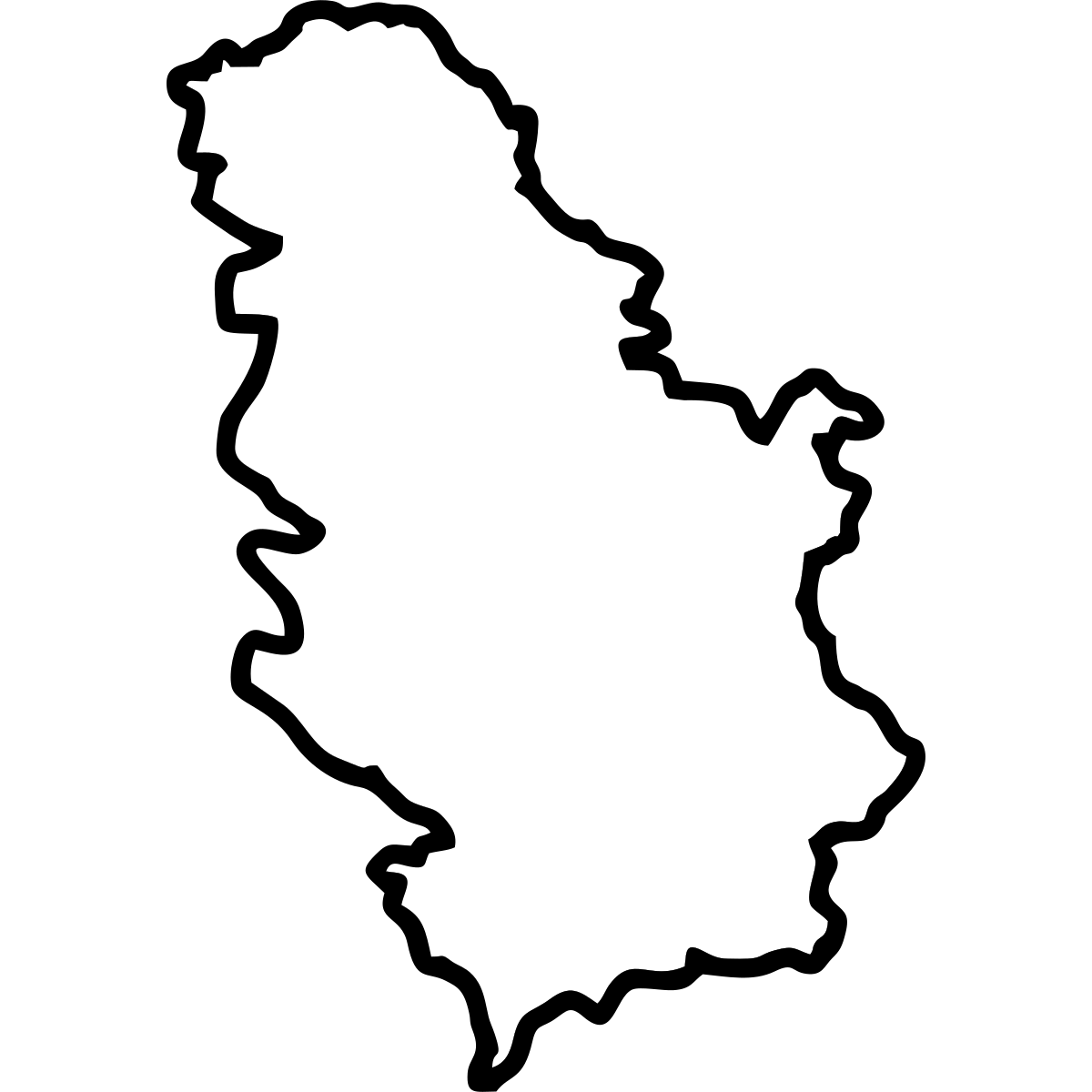 Serbien Landkarte Autoaufkleber thumbnail 6