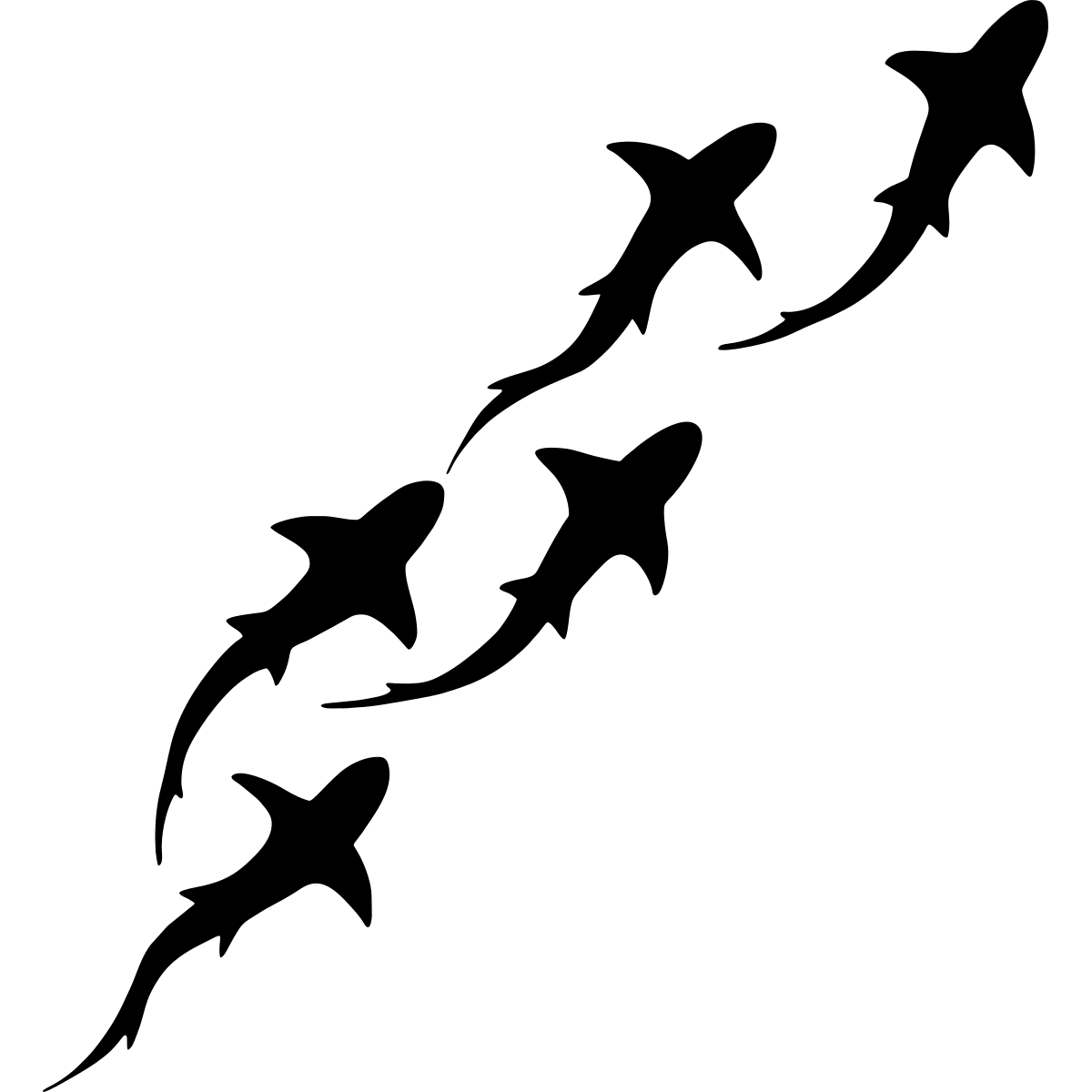 Haifisch Schwarm Autoaufkleber thumbnail 6